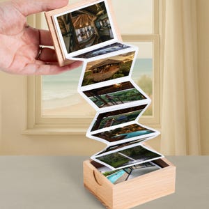 Pull Out Photo Box Travel Memories Gift Custom Accordion Photo Album Mini Picture Box Personalized Photo Gift Memory Keepsake Box Album