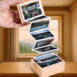 Photo Gifts Pull Out Photo Box Custom Accordion Album Mini Picture Box Travel Memories Keepsake Photo Box Gift Personalized Photo Gift Idea