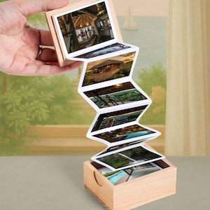Pull Out Photo Box Picture Custom Gift Mini Photo Album Accordion Photo Display Travel Memories Box Personalized Photo Box Gift Idea