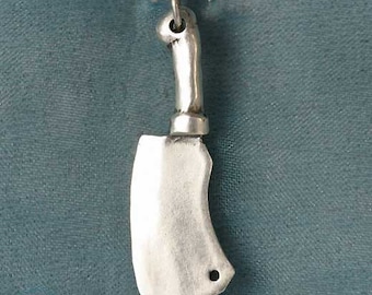 Curvaceous Cleaver Sterling Silver Pendant Charm