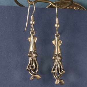 Baby Squid Bronze Earrings