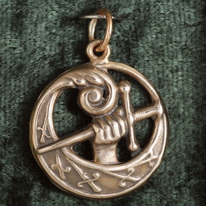 Excalibur Bronze Pendant Charm