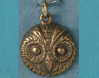 Owl Bronze Pendant Charm