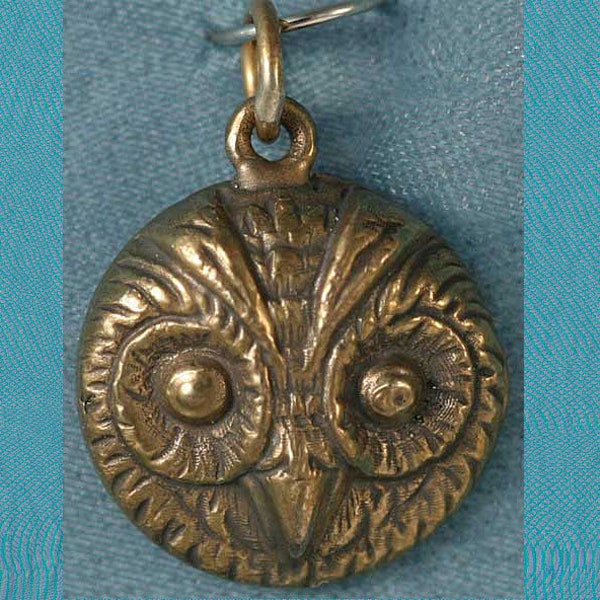 Owl Bronze Pendant Charm