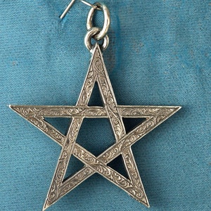 Large Victorian Star Sterling Silver Pendant