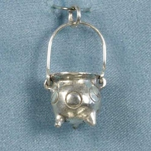 Cauldron Sterling Silver Pendant Charm