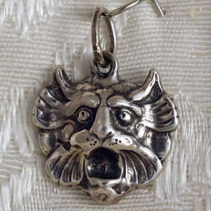 Small Gargoyle Grotesque Sterling Silver Pendant Charm