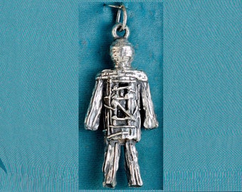 Large Wicker Man Sterling Silver Pendant