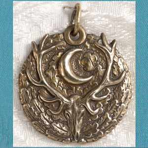 Large Stag Bronze Pendant