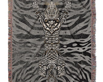 AEON Tiger Blanket Black White Gold