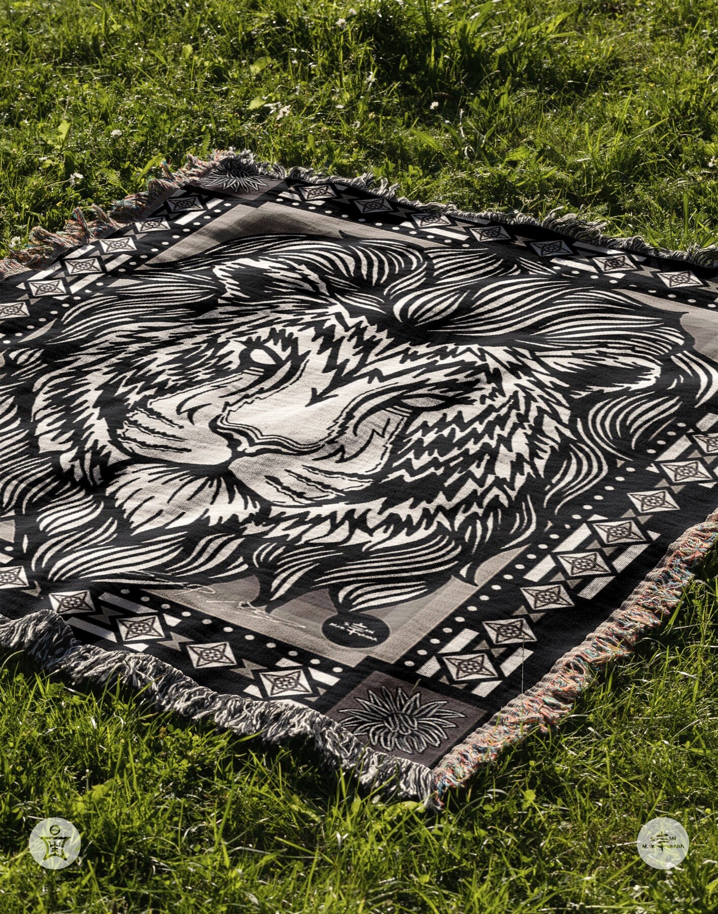 Essence - Maned Tiger Jacquard Woven Blanket - Etsy
