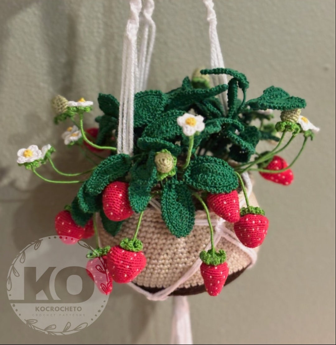 PATTERN Crochet Strawberry Plant (with Pot) - Etsy