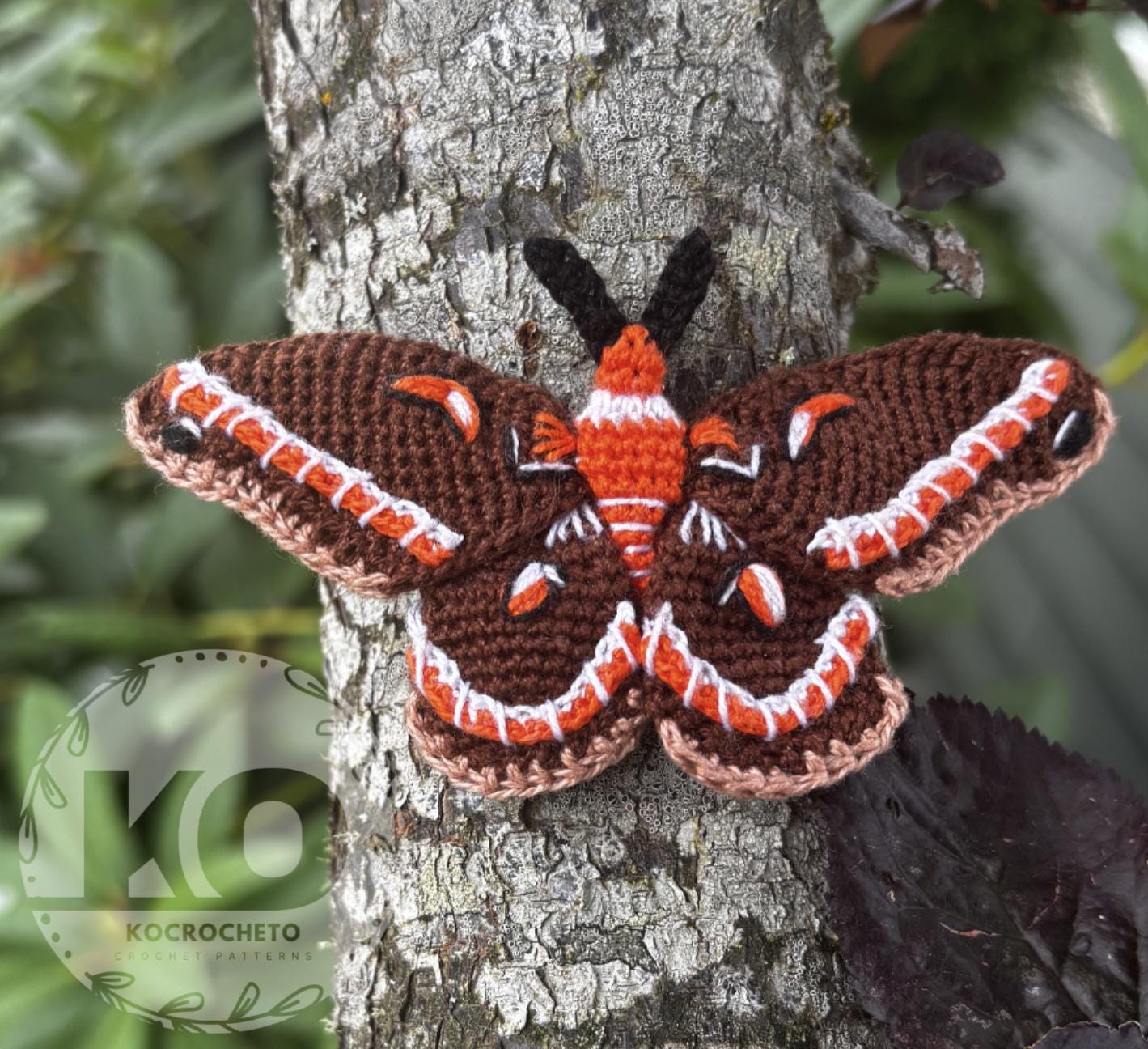 37 Moth Crochet Patterns for Amigurumi, Wearables, and Whimsical Home Decor 13 Pattern Crochet Cecropia Moth