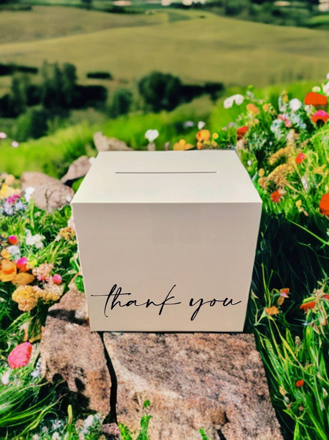 Wedding Card Box With Lock, White Acrylic Card Box, Wedding Gift Table