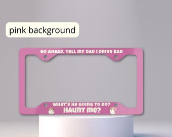 Sarcastic Coquette Metal License Plate Frame, Sassy Dad Humor, Sarcastic Car Decor, Funny Gift for Drivers, Goth License Plate Holder,