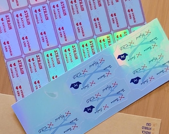 Stickier Sticky - Pirate, Contagion, Love bud, Spyder Tsunami - Flower labels/stickers - Choice of Paper