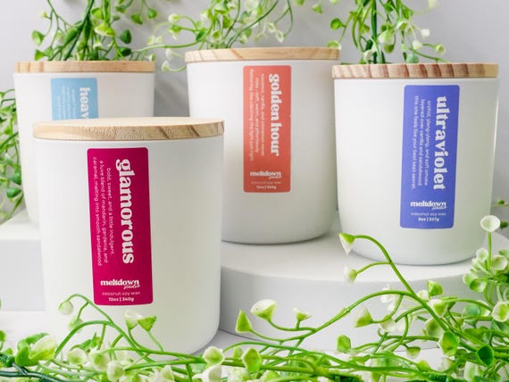 hand poured coconut soy candles - clean, phthalate-free - choose your scent