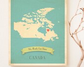 Pick Your Country Personalized Vintage Map Wall Art 11x14, Nursery Wall Art, Kid's Art, Kid's Decor, Gender Neutral Nursery