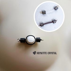Hematite Fake Nipple Piercing, Crystal Nipple Jewelry, Intimate Jewelry, Barbell Nipple Noose Piercing, Sexy Body Jewelry Gift for Her