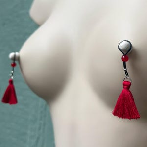 Tassel Nipple Noose Non Piercing, Nipple Jewelry with Tassels, Nipple Rings Tassle, Fake Nipple Piercing, Nipple Pasties, Gift for Her