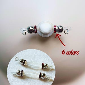 Rhinestone Fake Nipple Piercing, Silver Barbell Nipple Noose with Roundel, Nipple Jewelry, Sexy Body Jewelry, Fake Piercing, Gift for Her
