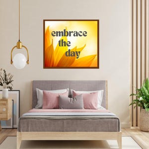 Inspirational Wall Art, Quote Poster for Kitchen and Home Decoration, Positive Quote Download Print, Yellow Positive Poster Saying