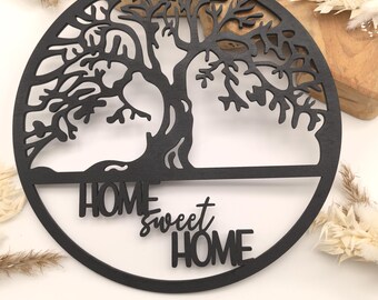 Pretty decorative ring, door wreath, window decoration, modern, black, minimalist, Scandinavian Hygge, decoration loop, decorative ring, personalized
