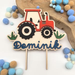 cake topper trattore personalizzato con numero di compleanno, realizzato nei colori desiderati, cake topper, cake topper, compleanno bambini