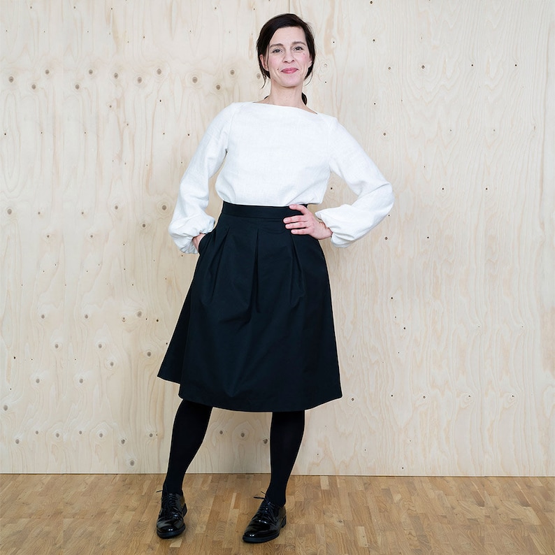Blouse Sewing Pattern Puff Shirt Sewing Pattern by The Assembly Line