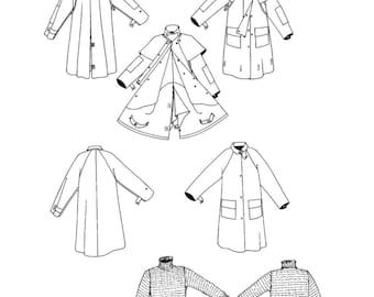 Folkwear Australian Drover Coat Pattern, Paper Sewing Pattern