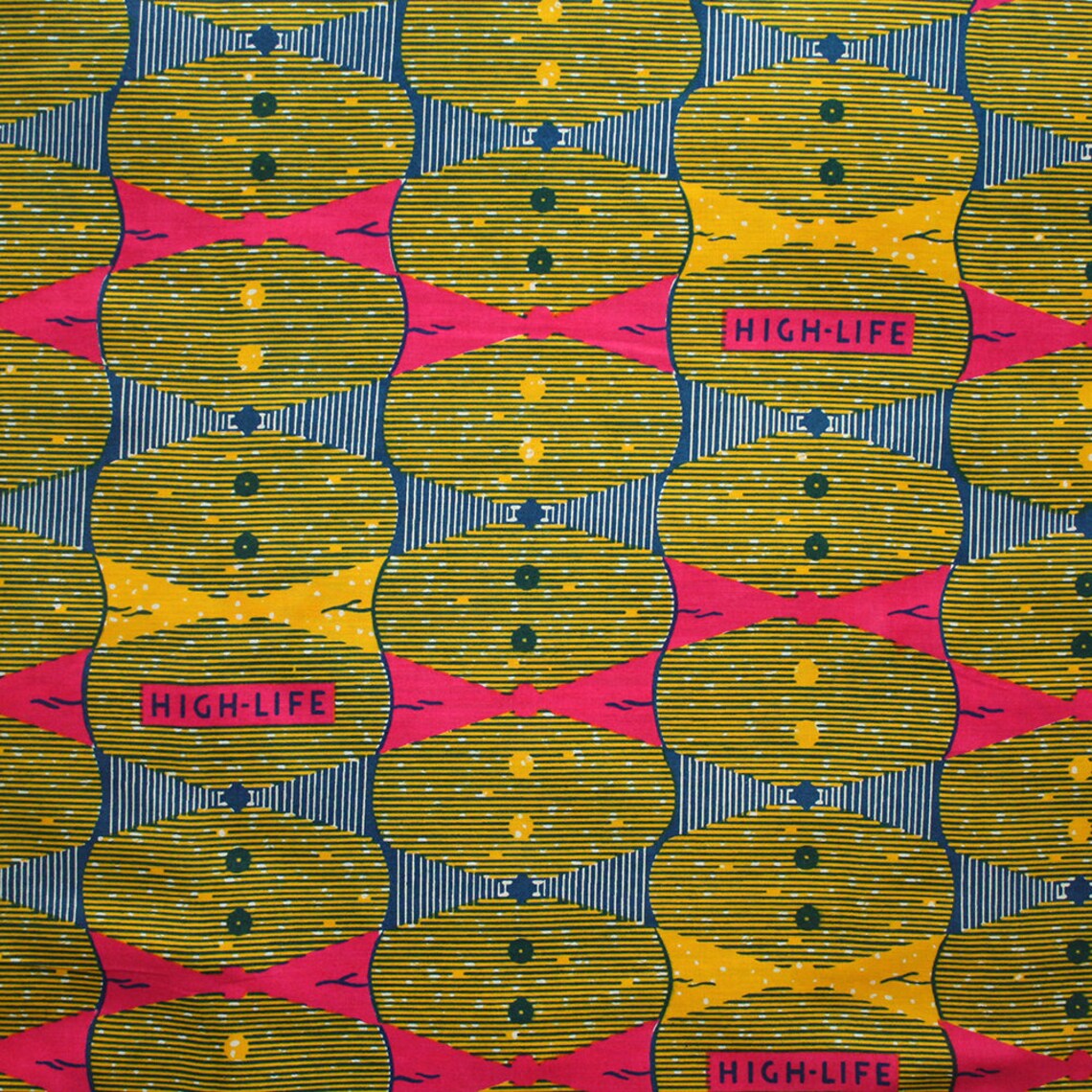 African fabric Yellow Ankara Fabric Highlife Ankara Classic Etsy