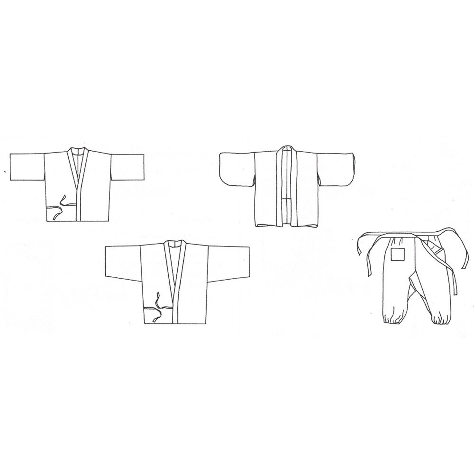 Folkwear Japanese Field Clothing Sewing Pattern Paper Sewing Etsy Canada