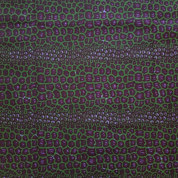African Batik Fabric, Red and Black Batik, Nigerian Adire, 4.8 Yard Length  