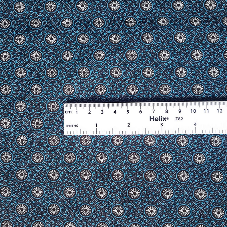 Quilting Fabric, Turquoise and Brown Fat Quarter, 100% Cotton image 8