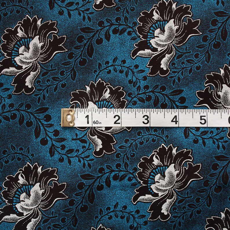 Quilting Fabric, Turquoise and Brown Fat Quarter, 100% Cotton image 6