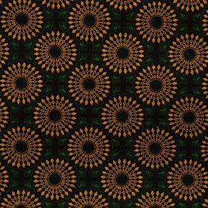 Green and Yellow Geometric Shweshwe Fabric, Green South African Fabric, African print fabric, 100% Cotton image 5