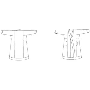 Folkwear Turkish Coat Sewing Pattern, Paper Sewing Pattern, Quilted Coat Pattern