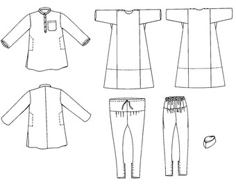 Folkwear Jewels of India Sewing Pattern, Paper Sewing Pattern, Folkwear 135