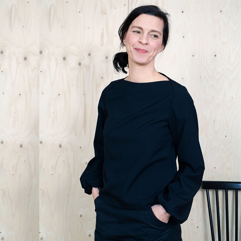 Blouse Sewing Pattern Puff Shirt Sewing Pattern by The Assembly Line