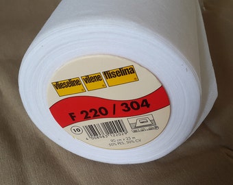 White Interfacing by the metre, Vilene Iron-on Non Woven Interlining by the metre