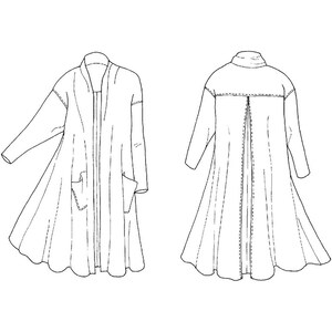 Folkwear Swing Coat Sewing Pattern, Paper Sewing Pattern, Folkwear 254