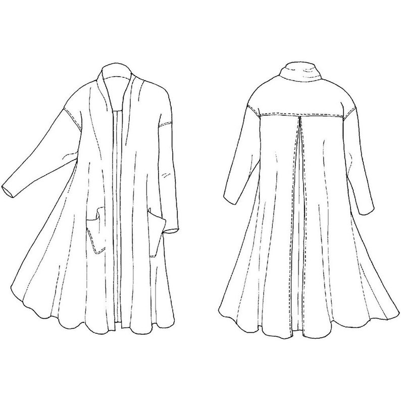 Folkwear Swing Coat Sewing Pattern Paper Sewing Pattern Etsy UK
