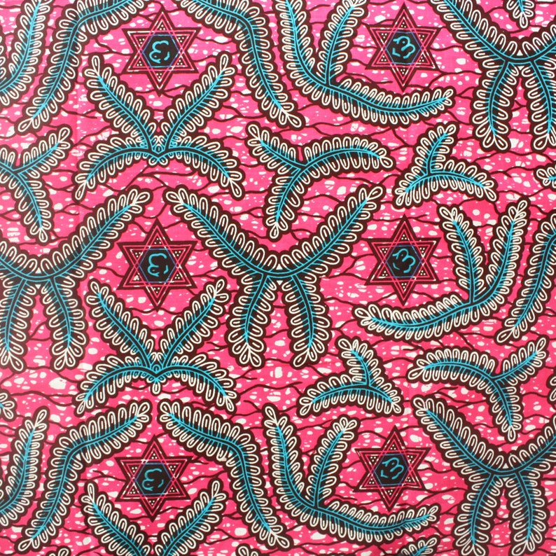 Pink African fabric Ankara fabric By the Yard Made in Etsy