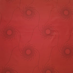 Red Ankara Fabric, 100% cotton red and black African wax print image 4