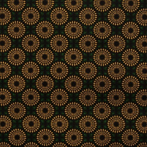 Green and Yellow Geometric Shweshwe Fabric, Green South African Fabric, African print fabric, 100% Cotton image 3