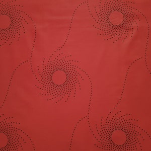 Red Ankara Fabric, 100% cotton red and black African wax print image 6