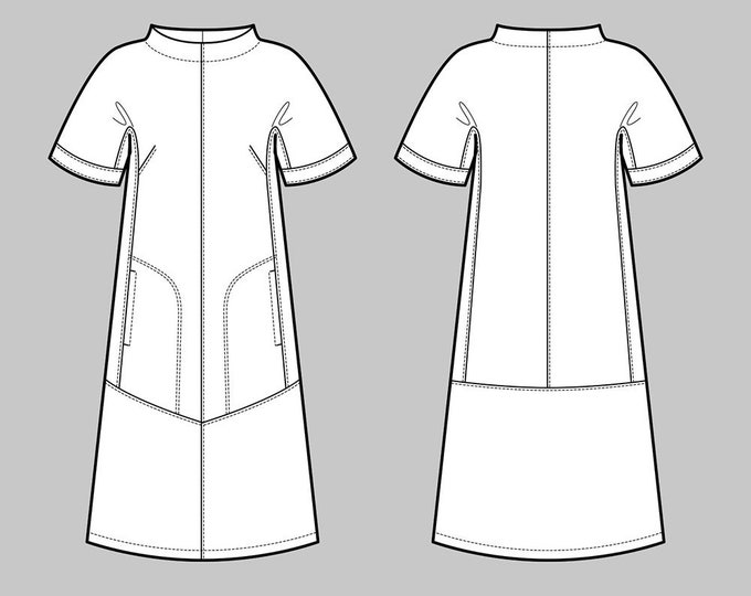 Sew Different Paper Sewing Pattern Eclipse Dress UK Sizes 8 26 Etsy