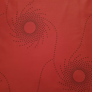 Red Ankara Fabric, 100% cotton red and black African wax print image 3