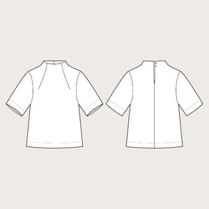 Funnel Neck Top Sewing Pattern, by The Assembly Line Funnel Neck Top
