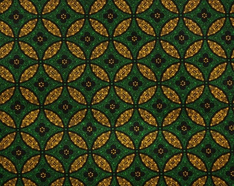 Green Shweshwe fabric, Green Quilting Fabric, South African fabric, Shweshwe fabric by the metre